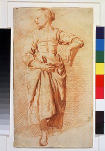 Woman in Peasant Dress by Adriaen van de Velde
