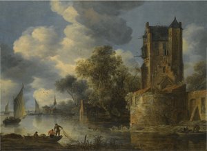 River Landscape with a Bastion