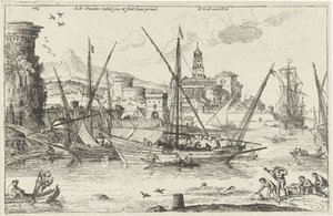 Harbor (Harbor View in the South, Landscapes, Series Two) by Adriaen van der Kabel