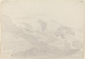 The Sabine Hills and Rocca Santo Stefano Seen from Civitella by Adrian Ludwig Richter