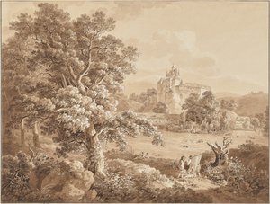 Fishermen on the River Zschopau by Kriebstein Castle, Saxony