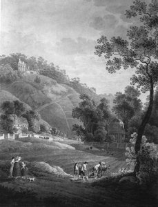 View Towards Pillnitz Castle with the Garden and the Artificial Ruin, Around 1792