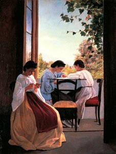 The Embroiderers (detail) by Adriano Cecioni