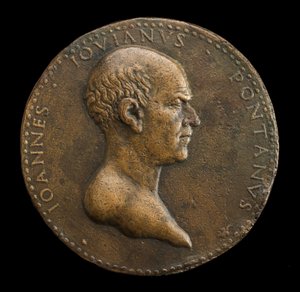 Giovanni Gioviano Pontano, Poet [obverse] by Adriano Fiorentino
