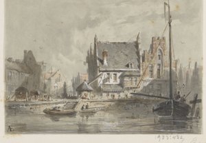 View in Bruges by Adrianus Eversen (signed by artist)