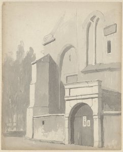 View of a Church Entrance Gate by Adrianus Eversen