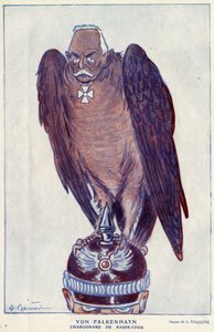Cartoon by German General Erich von Falkenhayn (1861-1922) (Lower Court Charognard) in Fantasio 1916 - Illustration by Adrien Barrere by Adrien Barrere