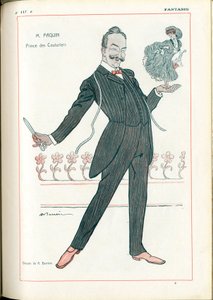 Fantasio: Metiers, Fashion - Tailor Couturier, Paquin, 06/15/1907 (engraving) by Adrien Barrere