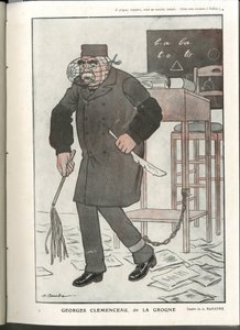 Illustration of A Barrere (1874-1931) in Fantasio, 01/05/16 - Georges Clemenceau, called La Grogne - War of 14-18, Censorship - Clemenceau George by Adrien Barrere