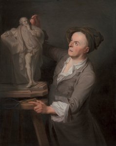 Louis-Francois Roubiliac Modelling His Monument to Shakespeare