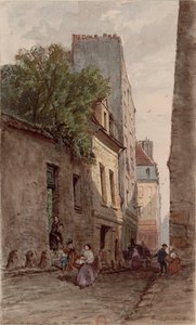 House of Deacon François de Pâris (1690-1727), Paris, Rue des Bourguignons (Now Boulevard de Port-Royal) by Adrien Dauzats