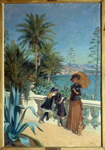 Terrace in Monte Carlo by Adrien Emmanuel Marie