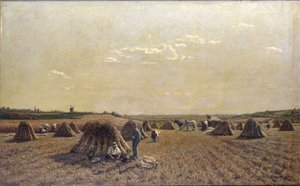 Harvest Scene, 1879 by Adrien Louis Demont