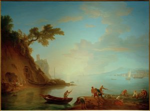 Neapolitan Coast in Morning Light by Adrien Manglard