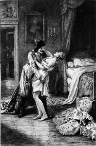 Engraving by Adrien Moreau (1843-1906) illustrating “Candide” by Francois Marie Arouet dit Voltaire (1694-1778) by Adrien Moreau