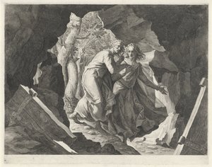 Dante and Virgil Entering Hell through a Gate
