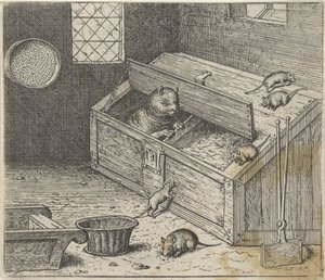Fable of the Old Cat and the Mice