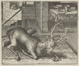 Fable of the Drunken Deer by Egidius  Sadeler (II)