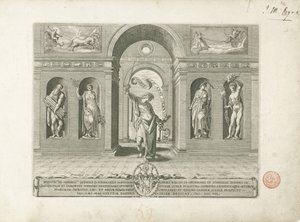 Janus and the Four Seasons (series title: The Twelve Months) by Egidius  Sadeler (II)