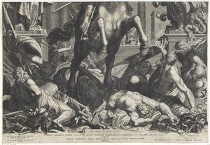 Emperor Ferdinand II on Horseback (lower sheet) by Egidius  Sadeler (II)