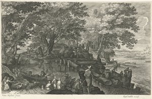Watermill on an Island by Egidius  Sadeler (II)