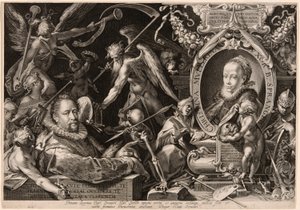 Portrait of Bartolomaeus Spranger with an Allegory of the Death of His Wife, Christina Müller