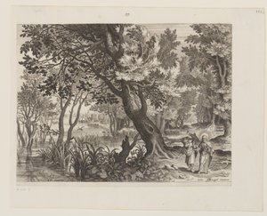 Riverscape with The Temptation of Christ