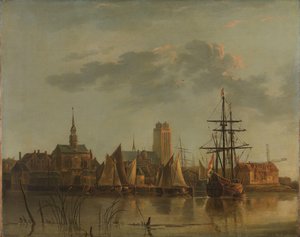 View of Dordrecht at Sunset by Aelbert Cuyp (copy after)