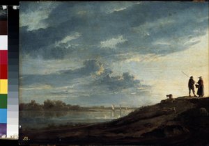 Sunset over a River by Aelbert Cuyp