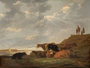 River Landscape with Cows by Aelbert Cuyp