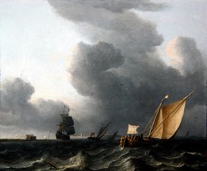 Two Dutch Smalschips and a Man-of-War