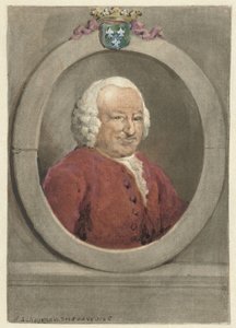 Portrait of Johan Hudde Dedel, in Oval, to the Right by Aert Schouman