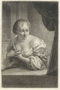 Woman Before a Mirror by Aert Schouman