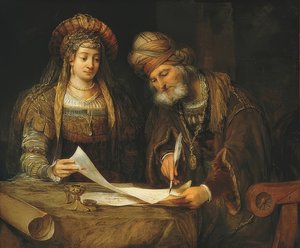 Esther and Mordechai by Aernt de Gelder