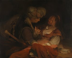 Judah and Tamar. Around 1681