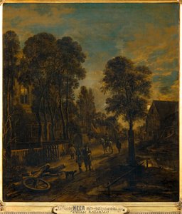 Village Crossed by a Road by Aert van der (after) Neer