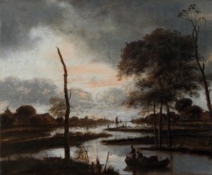 River View: Evening by Aert van der Neer