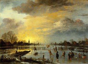 Winter Landscape with Skaters