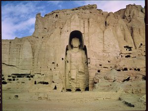 Giant standing Buddha by Afghan School