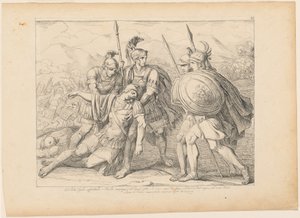 The Death of Lausus by After Bartolomeo Pinelli