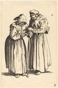 Two Beggar Women by After Jacques Callot