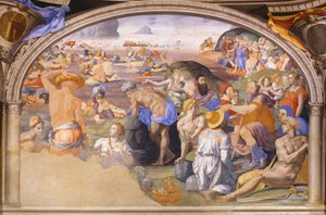 The Israelites Crossing of the Red Sea by Agnolo Bronzino
