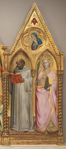 Saint Bernard and Saint Catherine of Alexandria with the Virgin of the Annunciation by Agnolo Gaddi