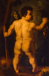 Double Portrait of the Dwarf Morgante (full view from behind)