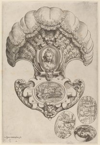 A Headpiece in the Form of a Fan by Agostino Carracci