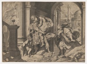 Aeneas and his family fleeing Troy, 1595