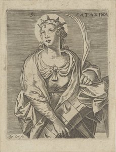 Catherine of Alexandria (S. Catarina) by Agostino Carracci