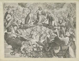The Martyrdom of Saint Justina of Padua (Upper Half) by Agostino Carracci