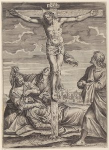 Crucifixion by Agostino Carracci