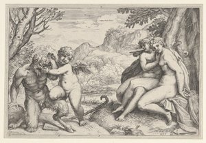Omnia Vincit Amor by Agostino Carracci